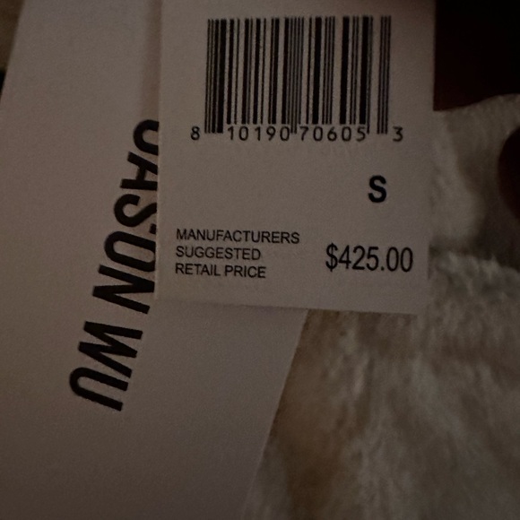 Jason Wu Faux Fur Teddy Jacket Ivory Cream Beige Sz S oversized fits to sz 8 - Picture 5 of 9